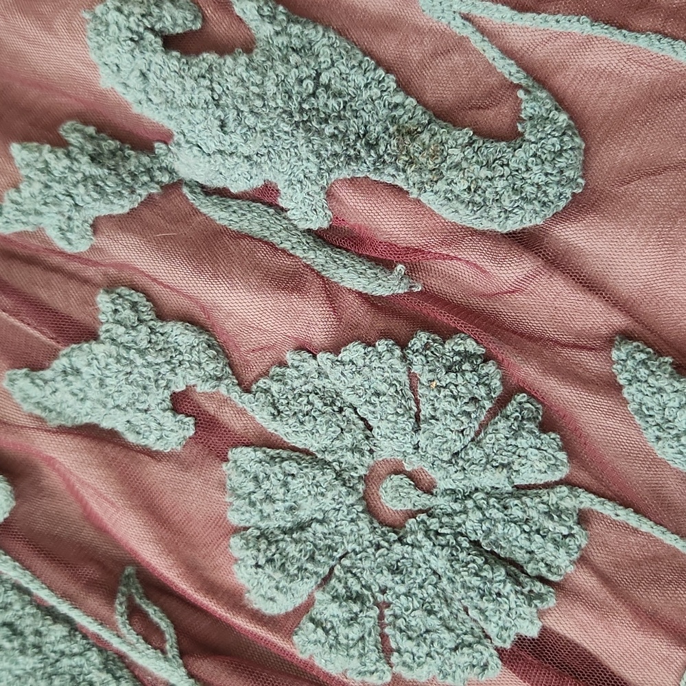 Chan Luu Whimsy Floral Mesh Tulle Fairy Boho Hippie Midi Skirt Forest Whimsical - Picture 13 of 16